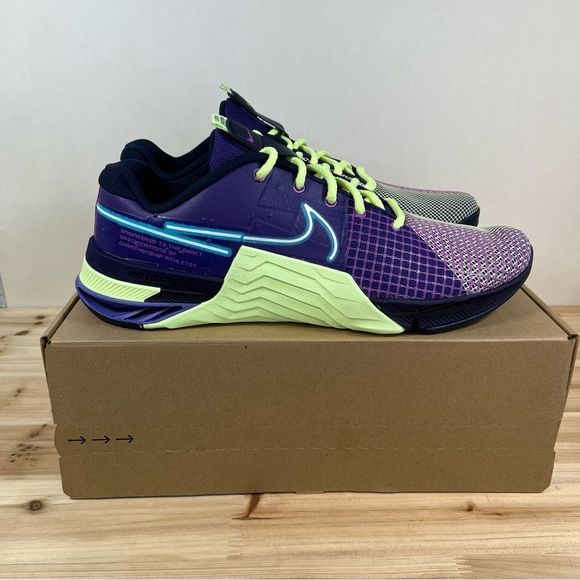 Nike Other - NEW Nike Metcon 8 AMP Workout Training Shoes Mens 12 Deep Purple Barely Volt